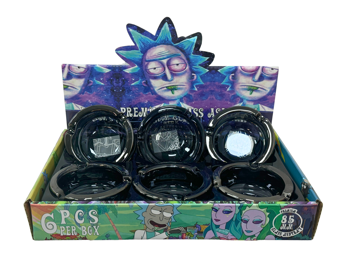 Rick&Morty glass ashtray