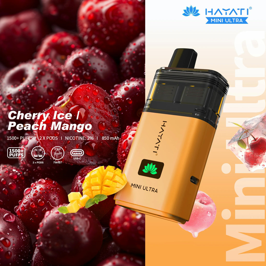 Hayati mini ultra 1500 puffs x5