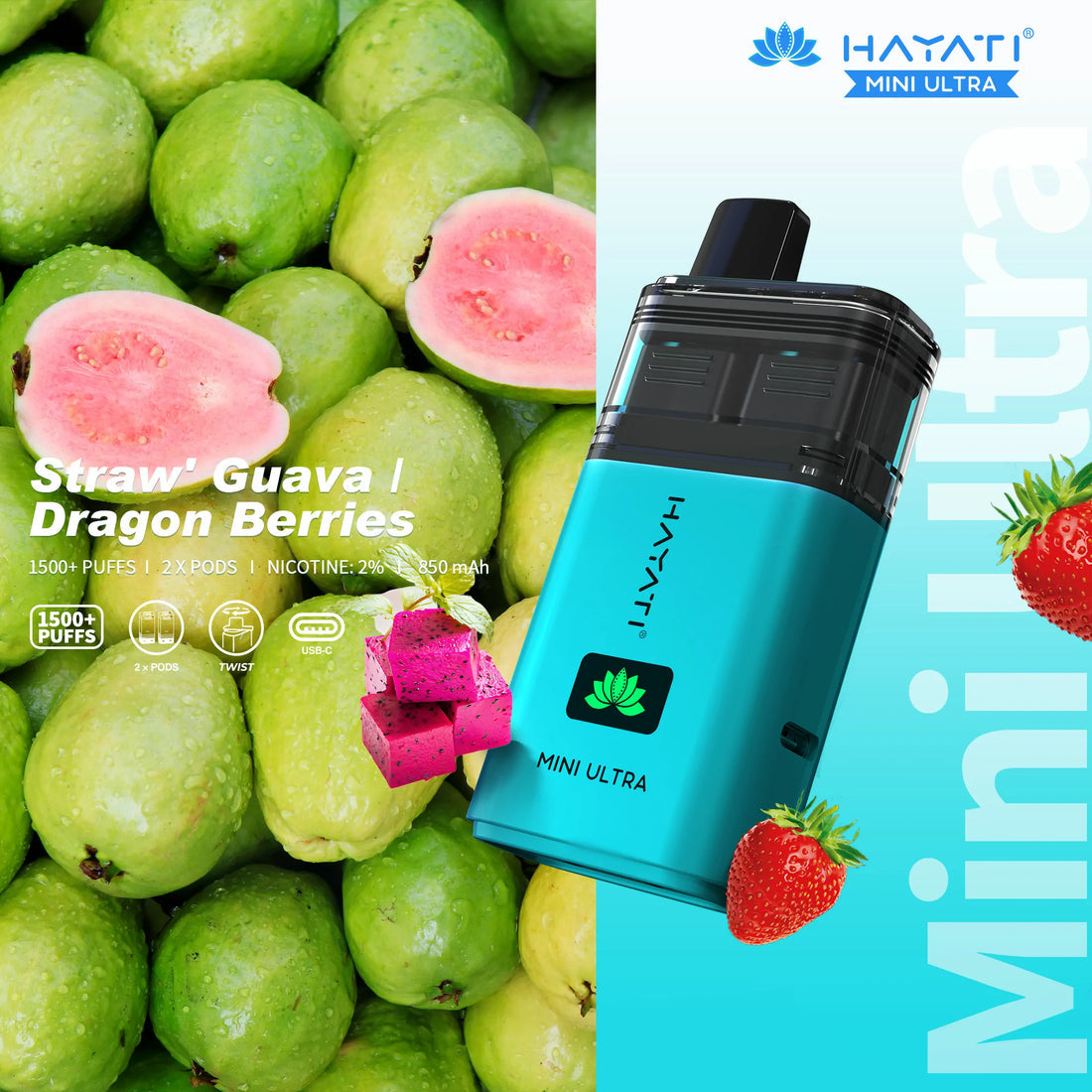 Hayati mini ultra 1500 puffs x5