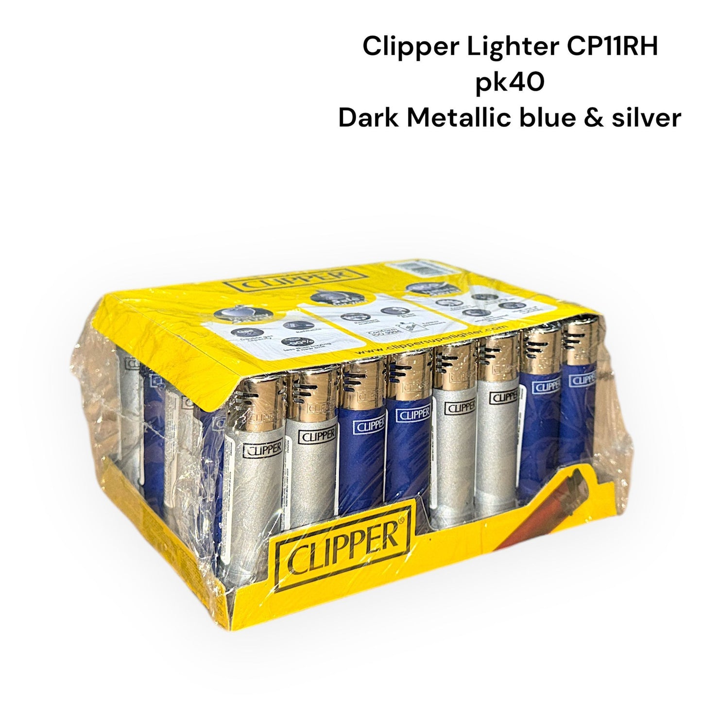 Clipper lighter metallic assorted pack of 48