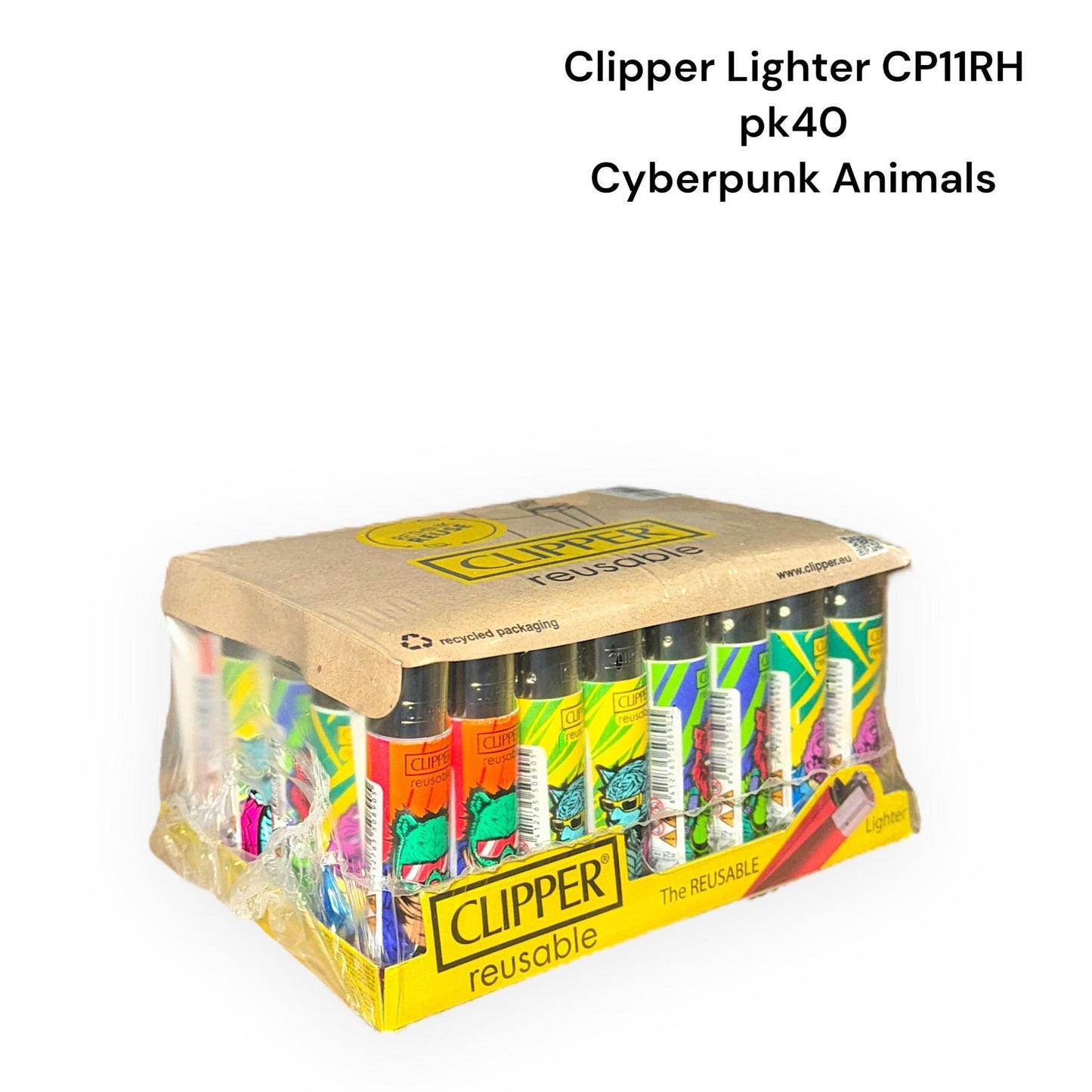 Assorted Printed clipper lighters pack of 48