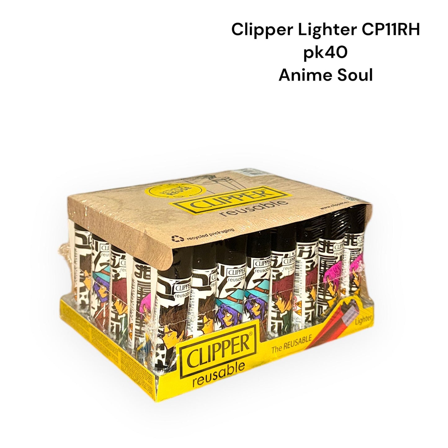 Assorted Printed clipper lighters pack of 48