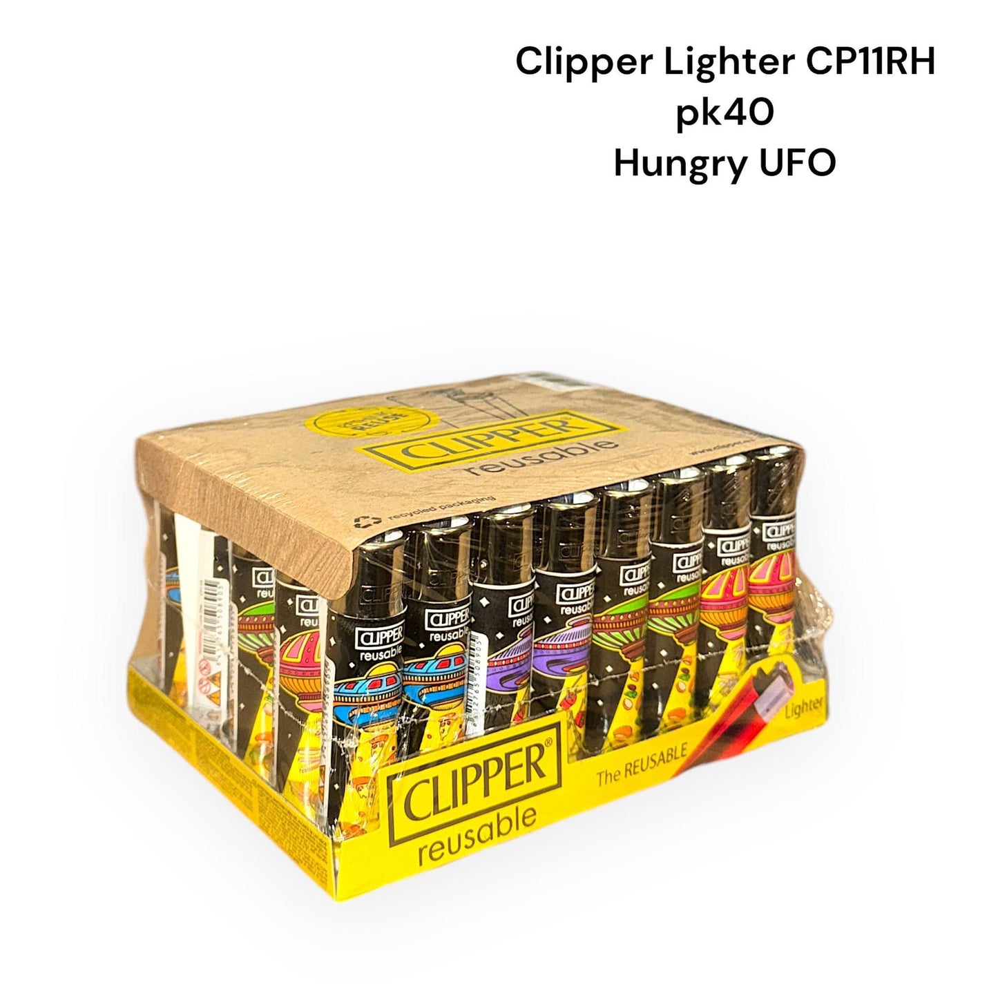 Assorted Printed clipper lighters pack of 48