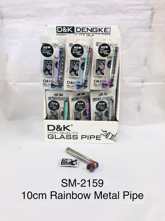 10cm rainbow metal pipe (pack of 24)