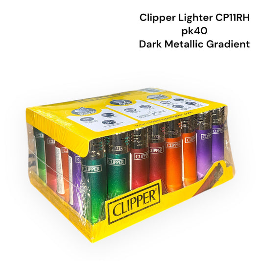 Clipper lighter metallic assorted pack of 48