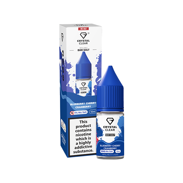 Crystal Clear 20mg Nic Salt From £2.18 blueberry cherry cranberry