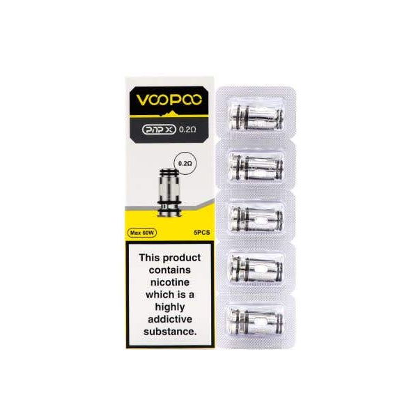 VooPoo PnP X Replacement Coils 5 pack(0.15Ohm/0.2Ohm/0.3Ohm/0.6Ohm)