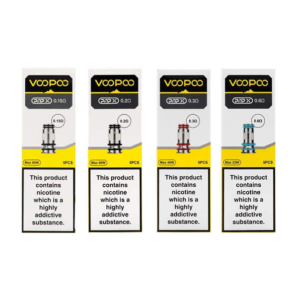 VooPoo PnP X Replacement Coils 5 pack(0.15Ohm/0.2Ohm/0.3Ohm/0.6Ohm)
