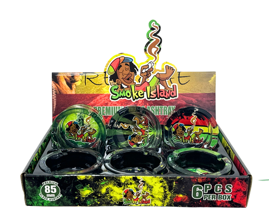 Smoke island glass ashtray