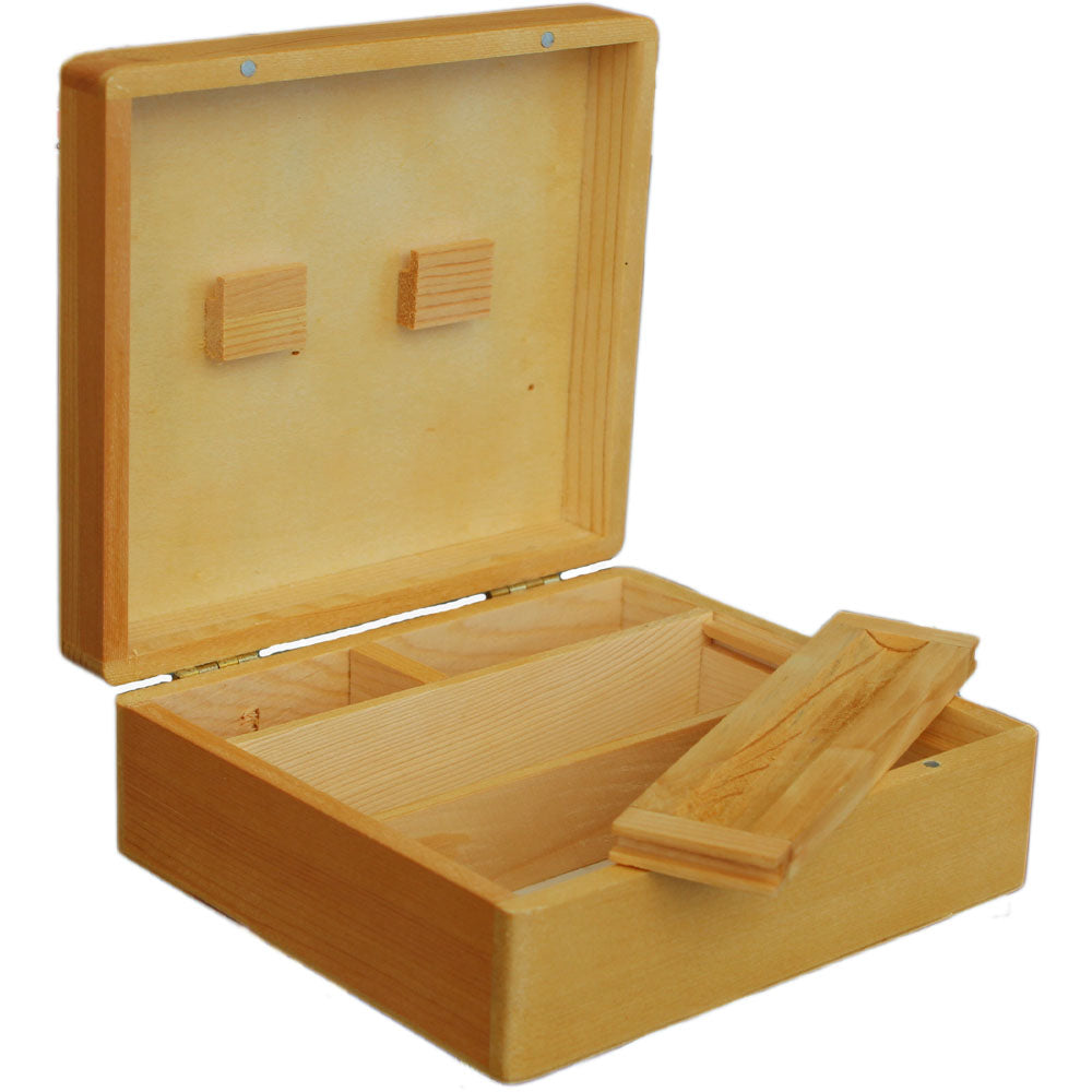 wooden rolling box