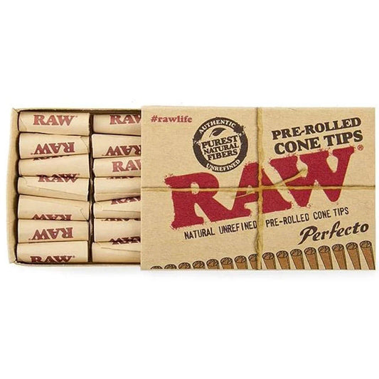 Raw Pre Rolled Cone Tips - 20 pack per box