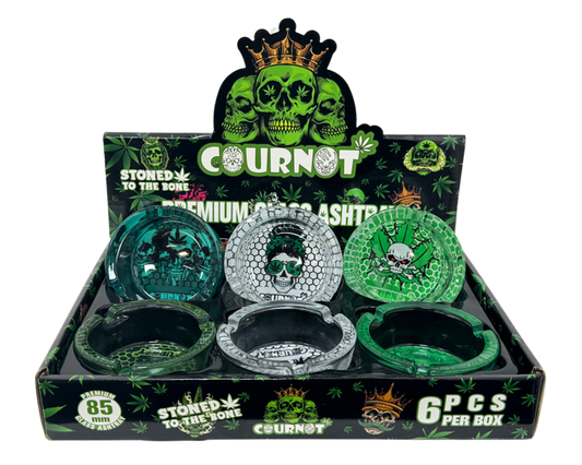 Cournot skull glass ashtray