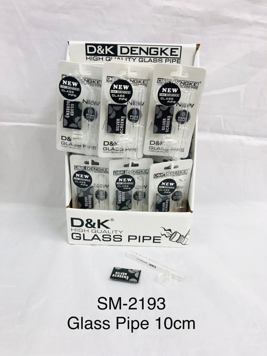 Glass pipe 10 cm (pack of 24)