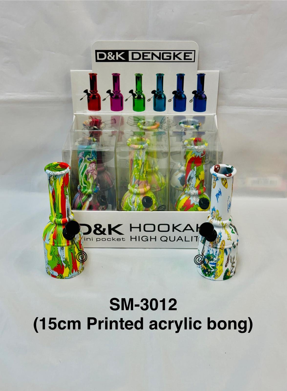 acrylic bong 15cm (pack of 6)