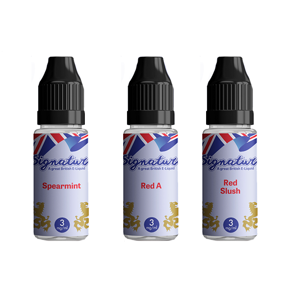 18mg Signature Vapours TPD 10ml E-Liquid (50VG/50PG) pack of 10