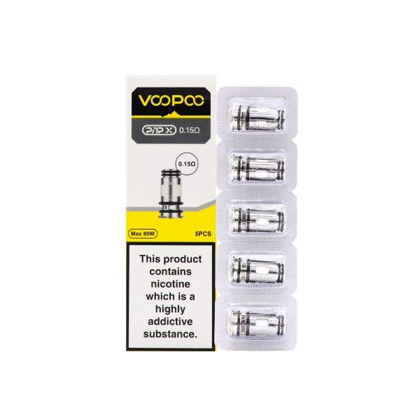 VooPoo PnP X Replacement Coils 5 pack(0.15Ohm/0.2Ohm/0.3Ohm/0.6Ohm)
