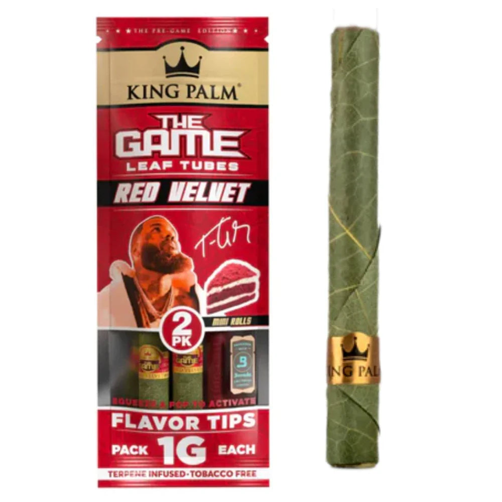 king-palm-red-vevet leaf blunt wrap